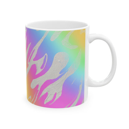 Rainbow Fire Ceramic Mug, (11oz, 15oz)