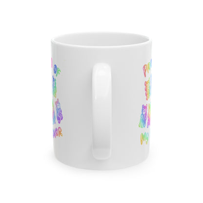 Rainbow Pride Gummy Bear Ceramic Mug (11oz)