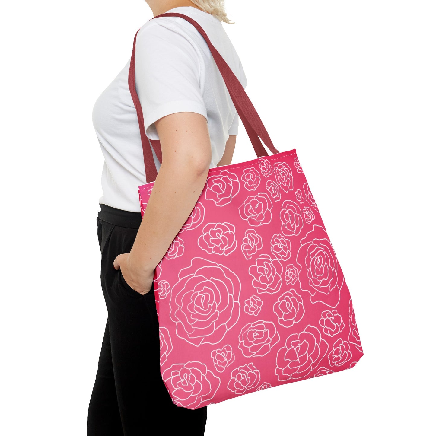 Pink Roses Tote Bag