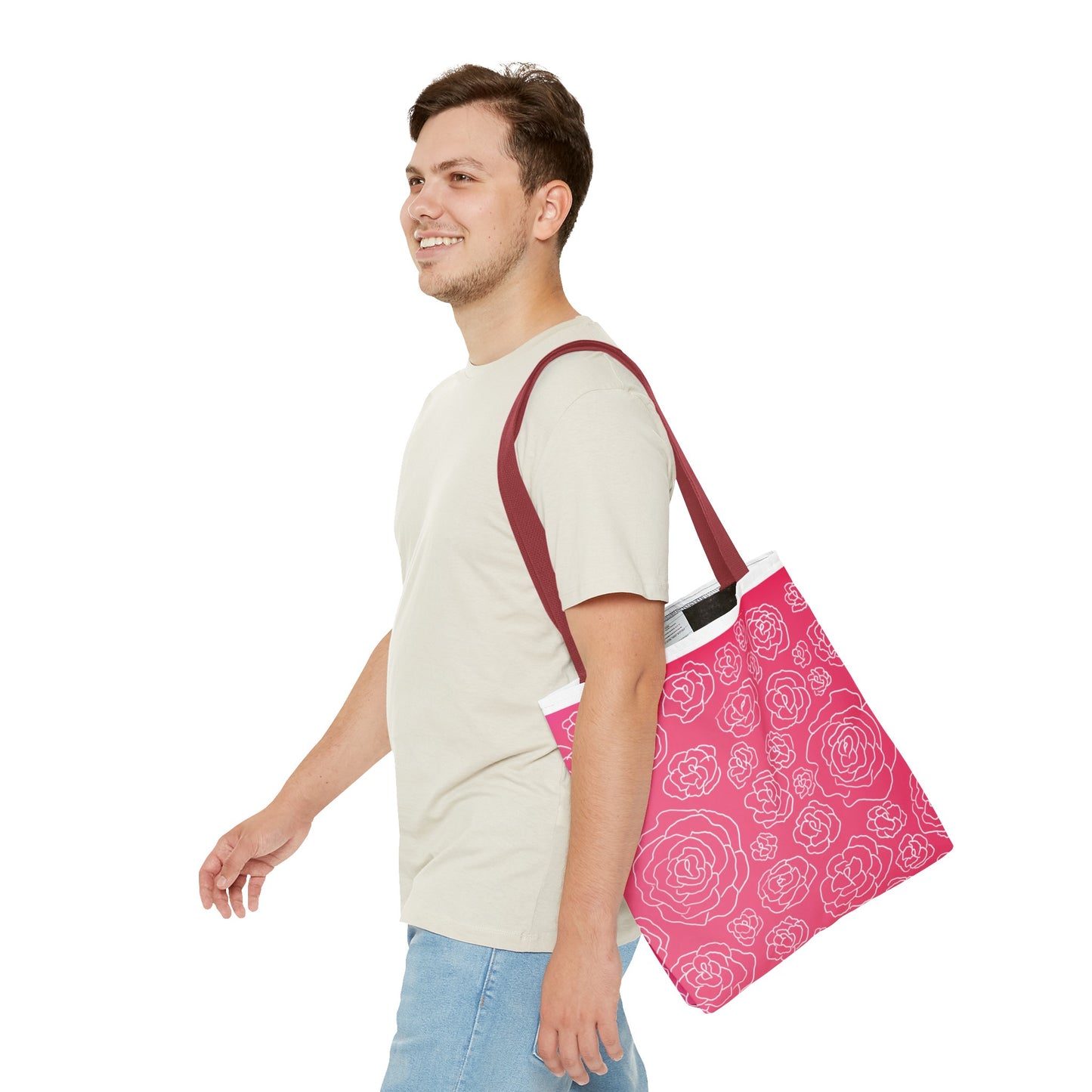 Pink Roses Tote Bag