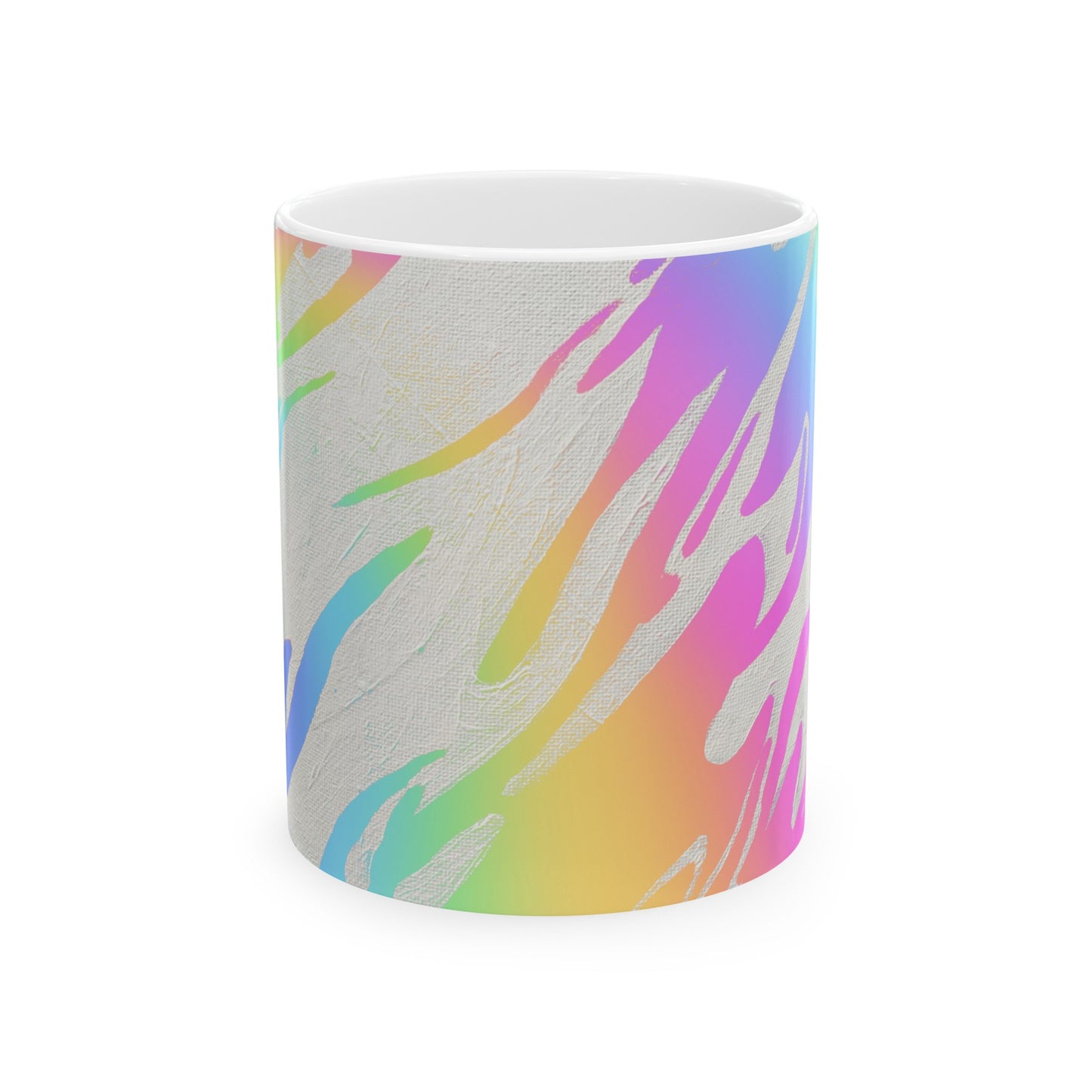 Rainbow Fire Ceramic Mug, (11oz, 15oz)