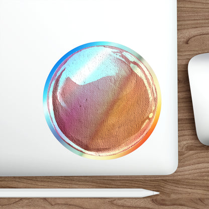 Red Energy Ball Holographic Sticker