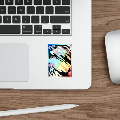 Red Fire Energy Holographic Sticker