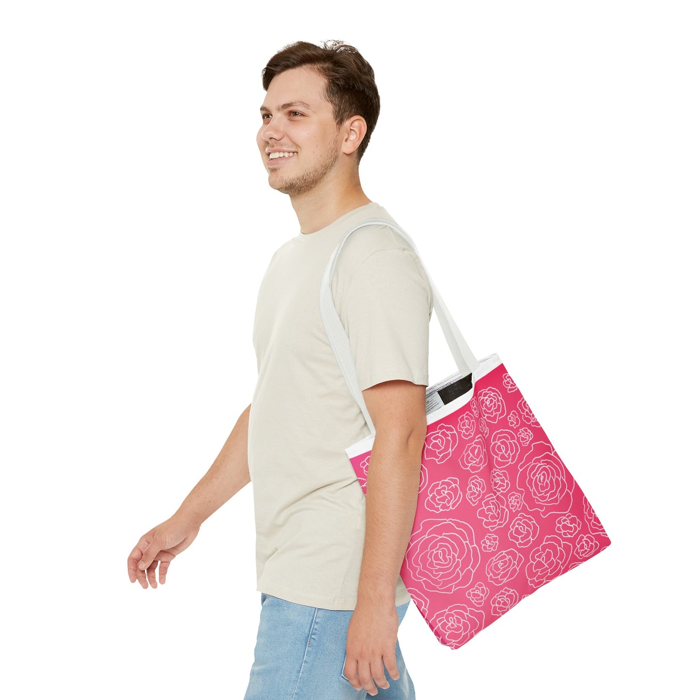 Pink Roses Tote Bag