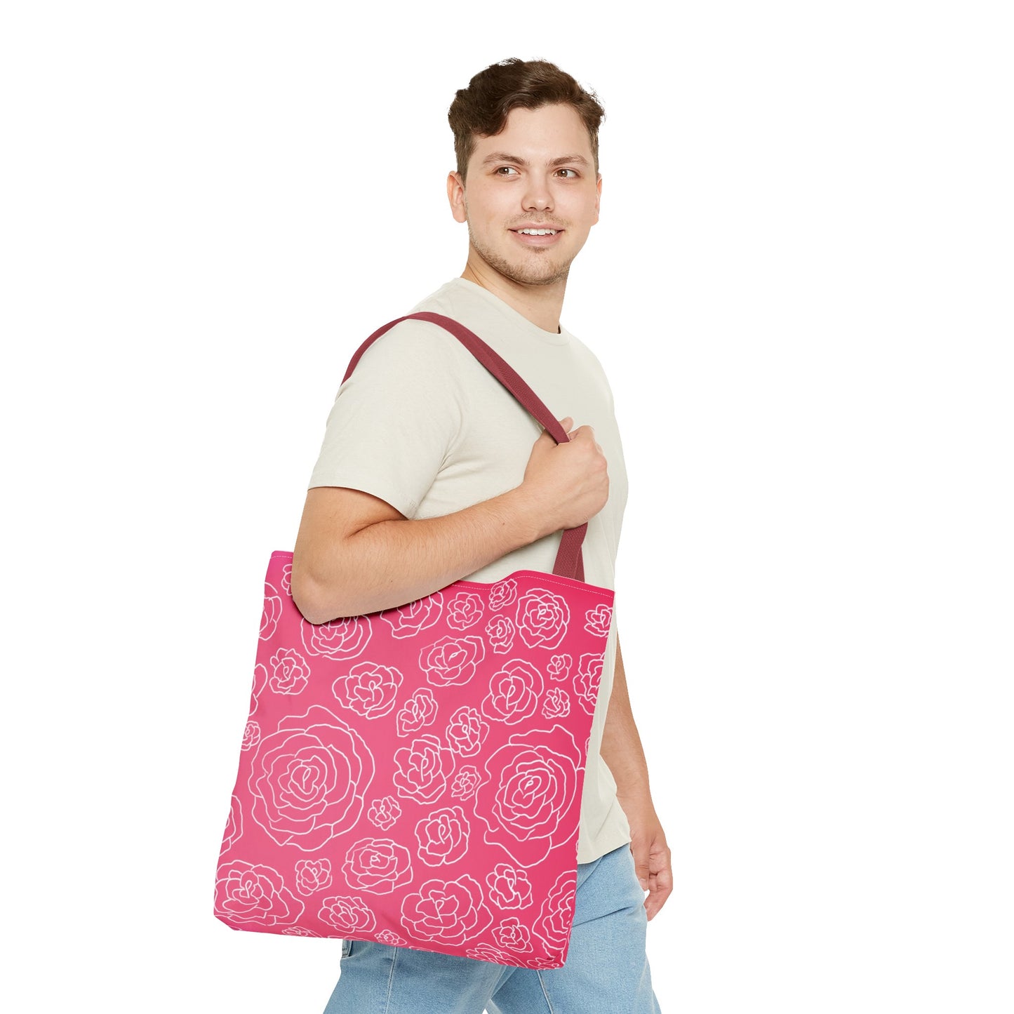 Pink Roses Tote Bag