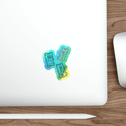 3 Gummy Bears Holographic Stickers