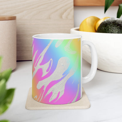 Rainbow Fire Ceramic Mug, (11oz, 15oz)