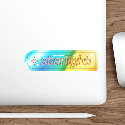 Red Starlight Logo Holographic Stickers