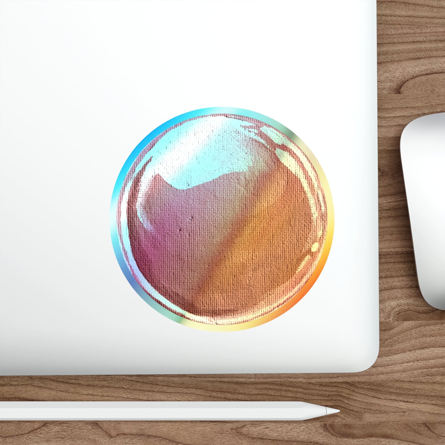 Red Energy Ball Holographic Sticker