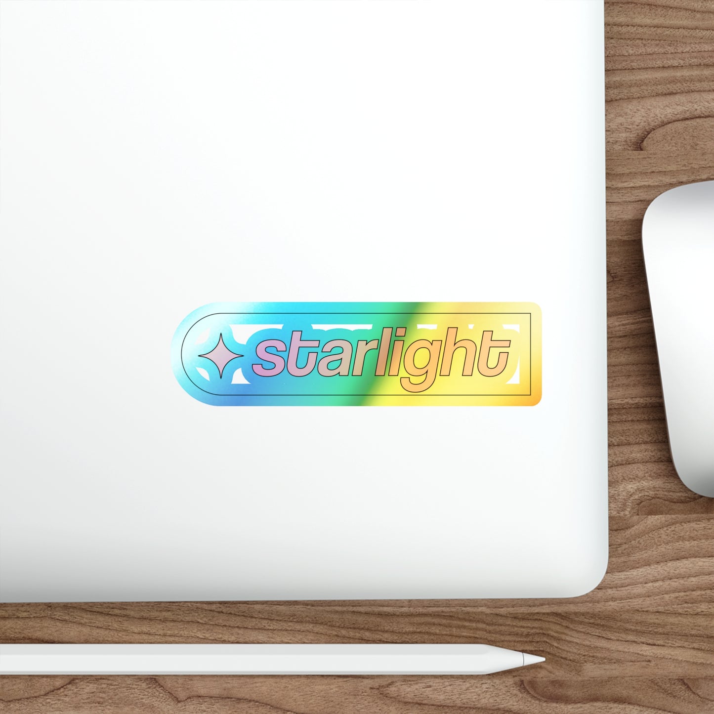 Red Starlight Logo Holographic Stickers